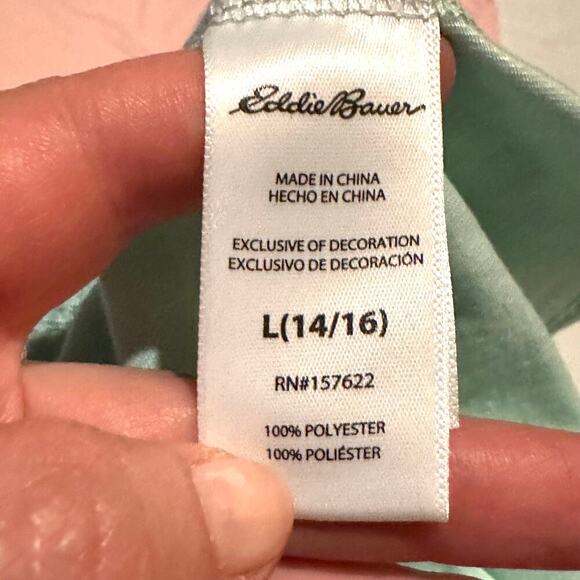 Eddie Bauer Bundle of Two (2) Pajama Tops Girls L Large 14-16 - Picture 5 of 5
